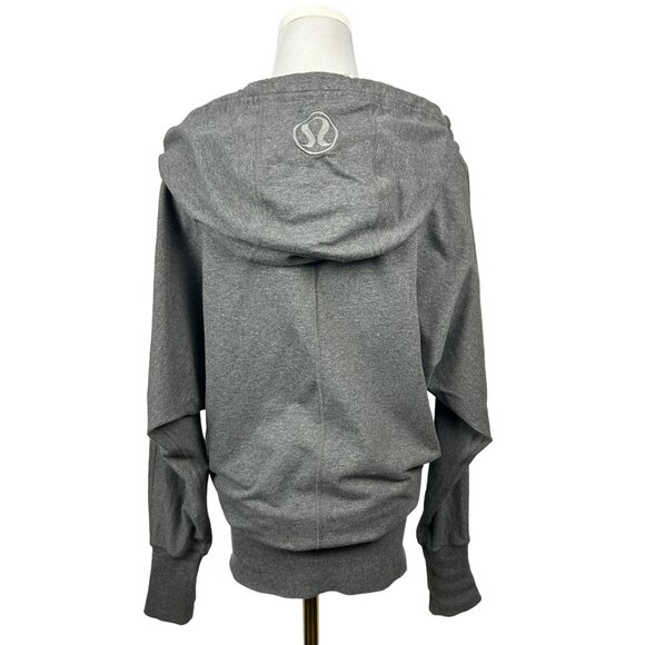 Lululemon Flashback Pullover Hoodie Women 4 Grey Oversized Dolman Sweatshirt - Picture 2 of 13